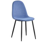 Chaise bleue en velours moderne BOYLE (lot de 4)