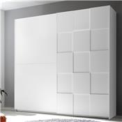 Chambre complète design blanc laqué TIAVANO lit 160 cm
