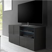 Petit meuble tv design gris laqué SANDREA 2