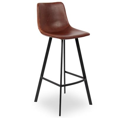 Petite chaise haute marron moderne OZANE (lot de 2)