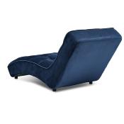 Fauteuil chaise longue en tissu bleu foncé LORENZO