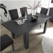 Table avec rallonge 140 cm grise design TERAMO 2