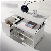 Table basse modulable blanche design AUDE 2
