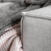 Canapé lit en tissu rose angle gauche SILVIA