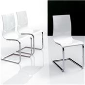 Chaise blanche de salle à manger design ROMY (lot de 2)