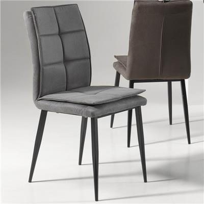 Chaise en tissu et métal moderne JULIANE (lot de 4)
