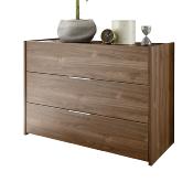 Commode taupe et couleur bois miel ADRIANO