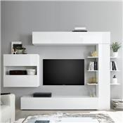 Ensemble meubles tv blanc laqué design FINO