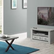 Meuble TV 110 cm contemporain couleur bois gris MATHIAS