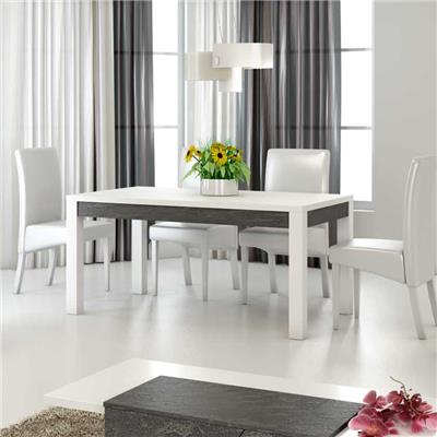 Table à manger 190 cm design blanc laqué LAUREA