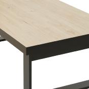 Table basse contemporaine couleur bois clair et noir PERSIA