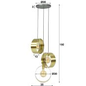 Suspension design en métal doré VENICE