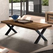 Table basse industrielle couleur bois foncé SCOTTSVILLE