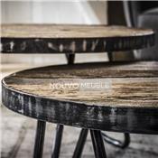 Tables basses en bois et métal CANYON