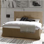 Chambre à coucher moderne blanc et couleur noyer foncé DELFINO lit 160 cm