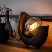 Lampe de table design en métal noir LUNA