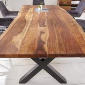 Table 200 cm en bois et métal industrielle AMAZONE