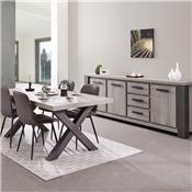 Table 160 cm couleur bois gris contemporaine MATHEIS