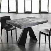 Table à rallonge effet pierre grise design COMPAGNON