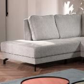 Canapé d'angle en tissu gris clair à gauche JAROD