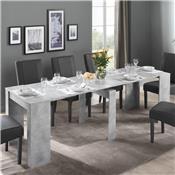 Table console extensible 250 cm gris clair design URBAN