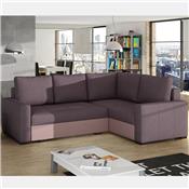 Canapé d'angle droite violet et rose CONORA