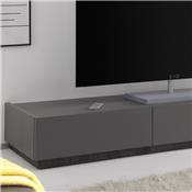 Banc TV design gris 3 tiroirs VALERONA