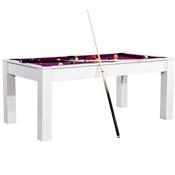Table billard couleur bois blanc et violet MANDY