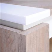 Table extensible couleur chêne et blanc moderne FANO