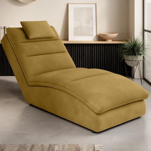 Chaise longue moderne en tissu jaune TACOMA