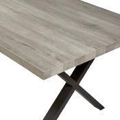 Table 200 cm contemporaine couleur bois gris MATHIAS