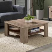 Table basse carrée couleur bois OLIVIA