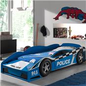 Lit 70 x 140 cm voiture de police bleue POLICEMAN