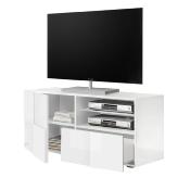 Petit meuble tv design blanc laqué SANDREA