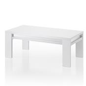 Table basse 120 cm blanche laqué design NEVAHE