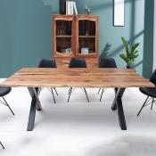Table acacia et métal industrielle 200 cm AMANO