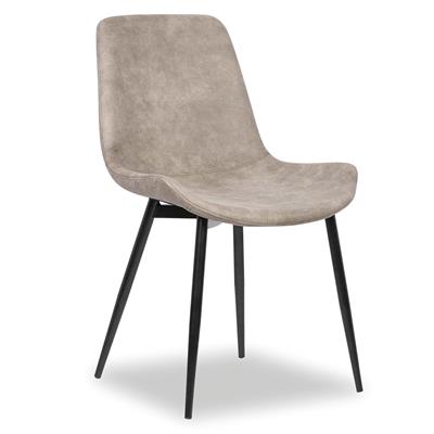 Chaise design grise ELENA (lot de 2)