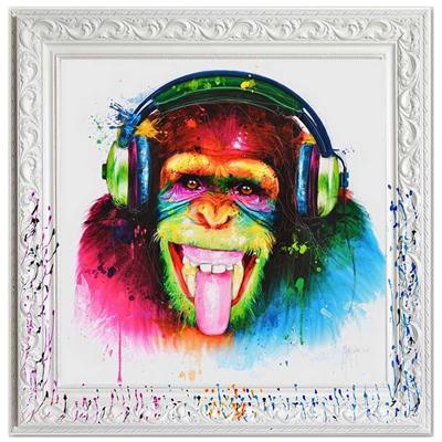 Murciano DJ Monkey reproduction avec cadre, 2 dimensions