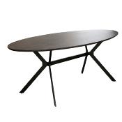 Table ovale 200 cm moderne couleur béton NIRVANA
