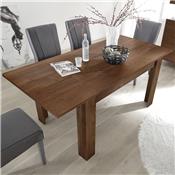 Table extensible 140 cm contemporaine couleur noyer TERAMO
