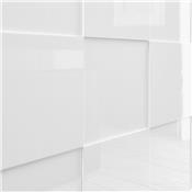Buffet 2 portes 2 tiroirs blanc laqué design SANDREA