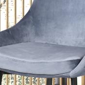Chaise moderne en velours bleu INDUZI (lot de 2)