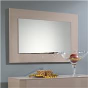 Miroir design 105x70 cm taupe laqué TATIMO