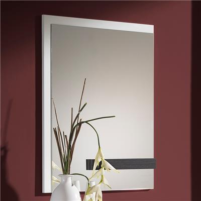 Miroir rectangulaire blanc et gris moderne BARBADE