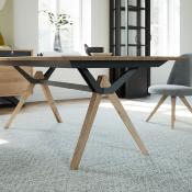 Table extensible 200 cm chêne naturel MILAN
