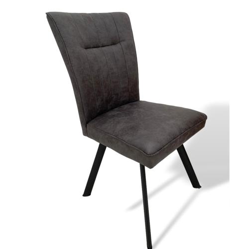 Chaise moderne en tissu gris GEORGIA