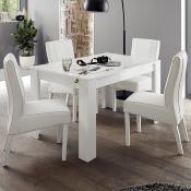 Table extensible 180 cm design blanche AMBER