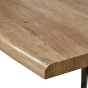 Table 200 cm couleur chêne marron industrielle THIBAUT