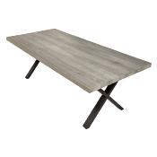 Table 170 cm couleur bois gris contemporaine MATHIAS