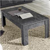 Table de salon design effet marbre anthracite ICELAND
